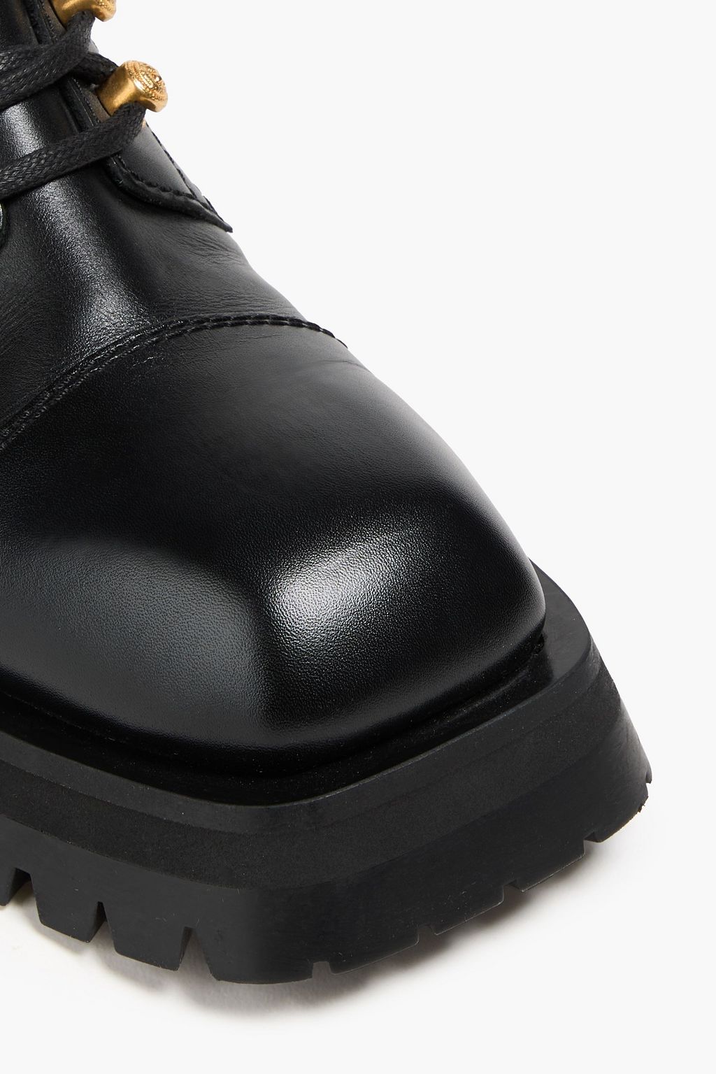 BALMAIN Leather combat boots