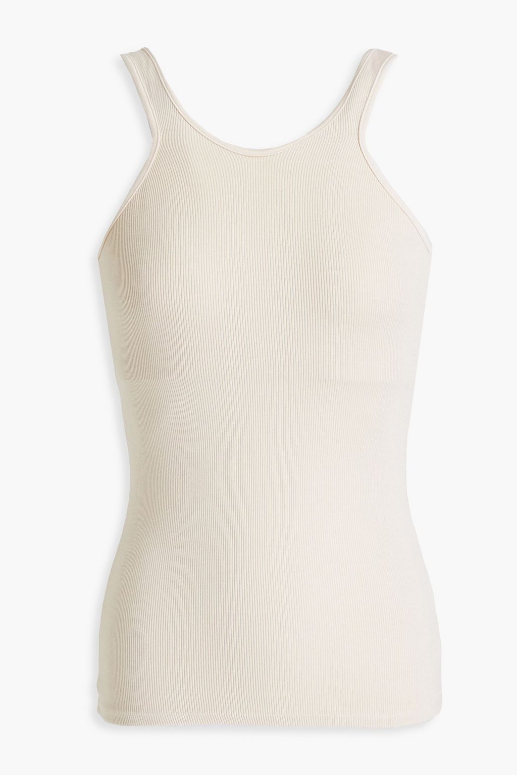 Neutral Ribbed jersey tank | ENZA COSTA 