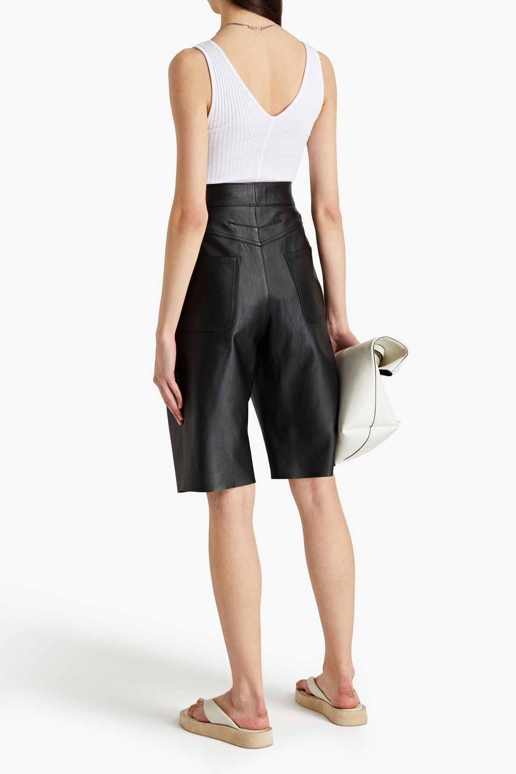 ENZA COSTA Cotton-blend ribbed jersey tank