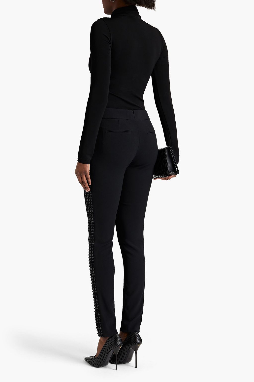 TOM FORD Embellished crepe slim-leg pants