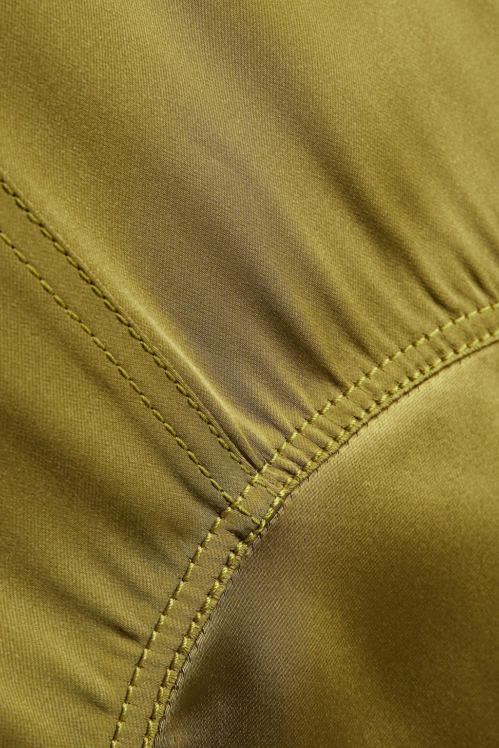TOM FORD Belted satin midi skirt