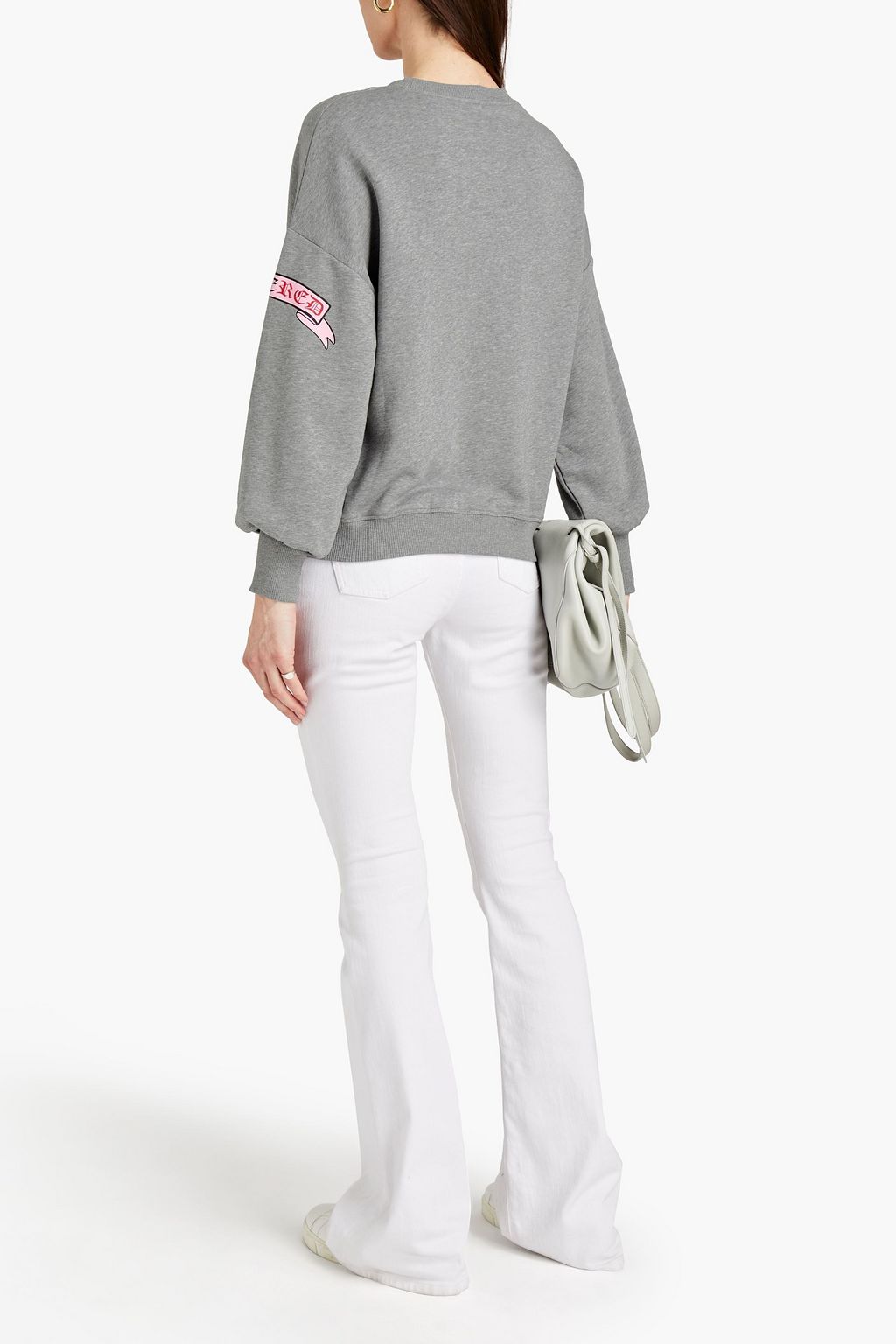 REDVALENTINO Printed French cotton-blend terry sweatshirt