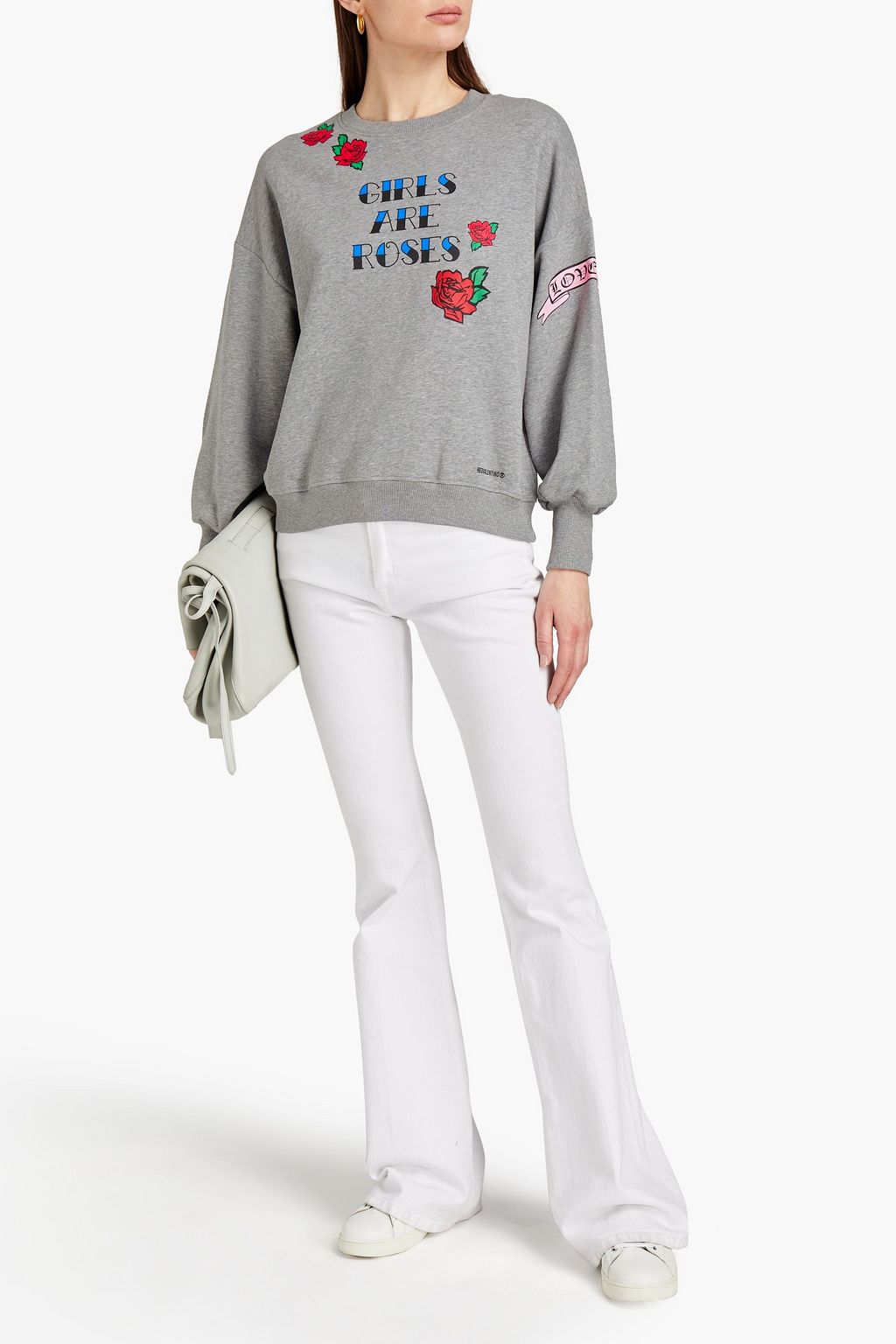 REDVALENTINO Printed French cotton-blend terry sweatshirt