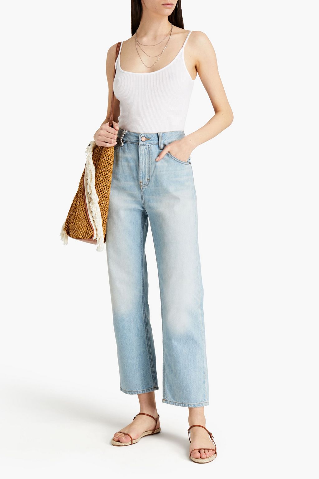 ENZA COSTA Ribbed jersey camisole