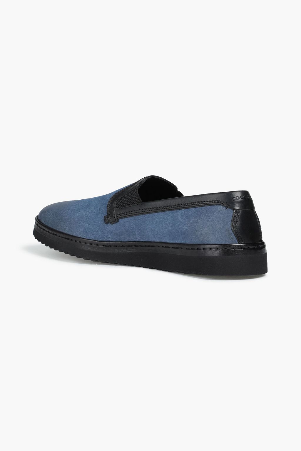 DOLCE&GABBANA Pebbled-leather loafers