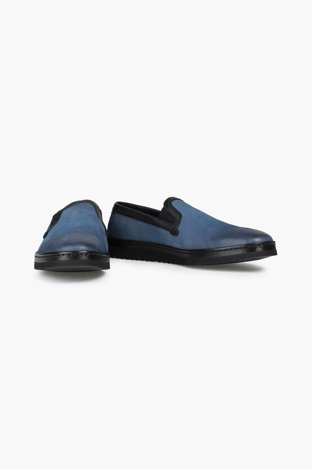 DOLCE&GABBANA Pebbled-leather loafers