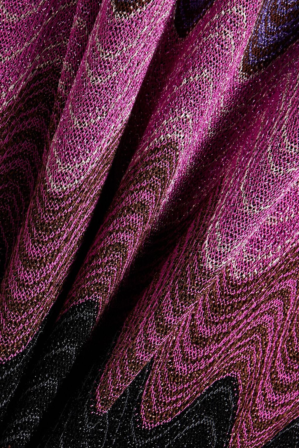 MISSONI Metallic crochet-knit mini dress