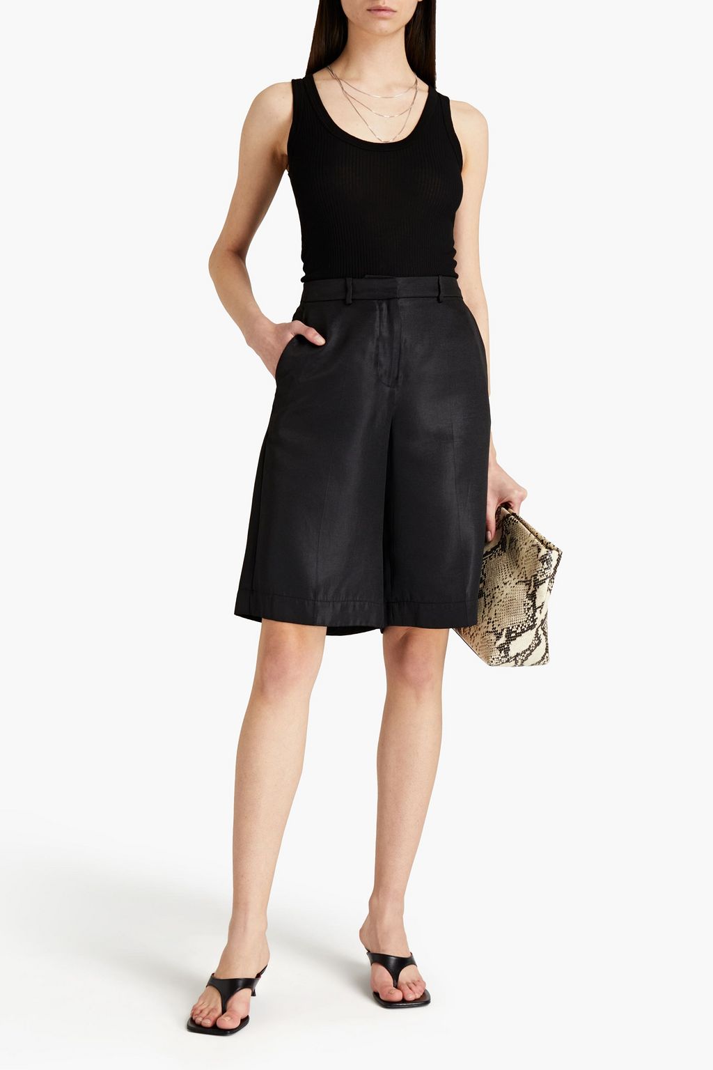 ENZA COSTA Ribbed jersey tank