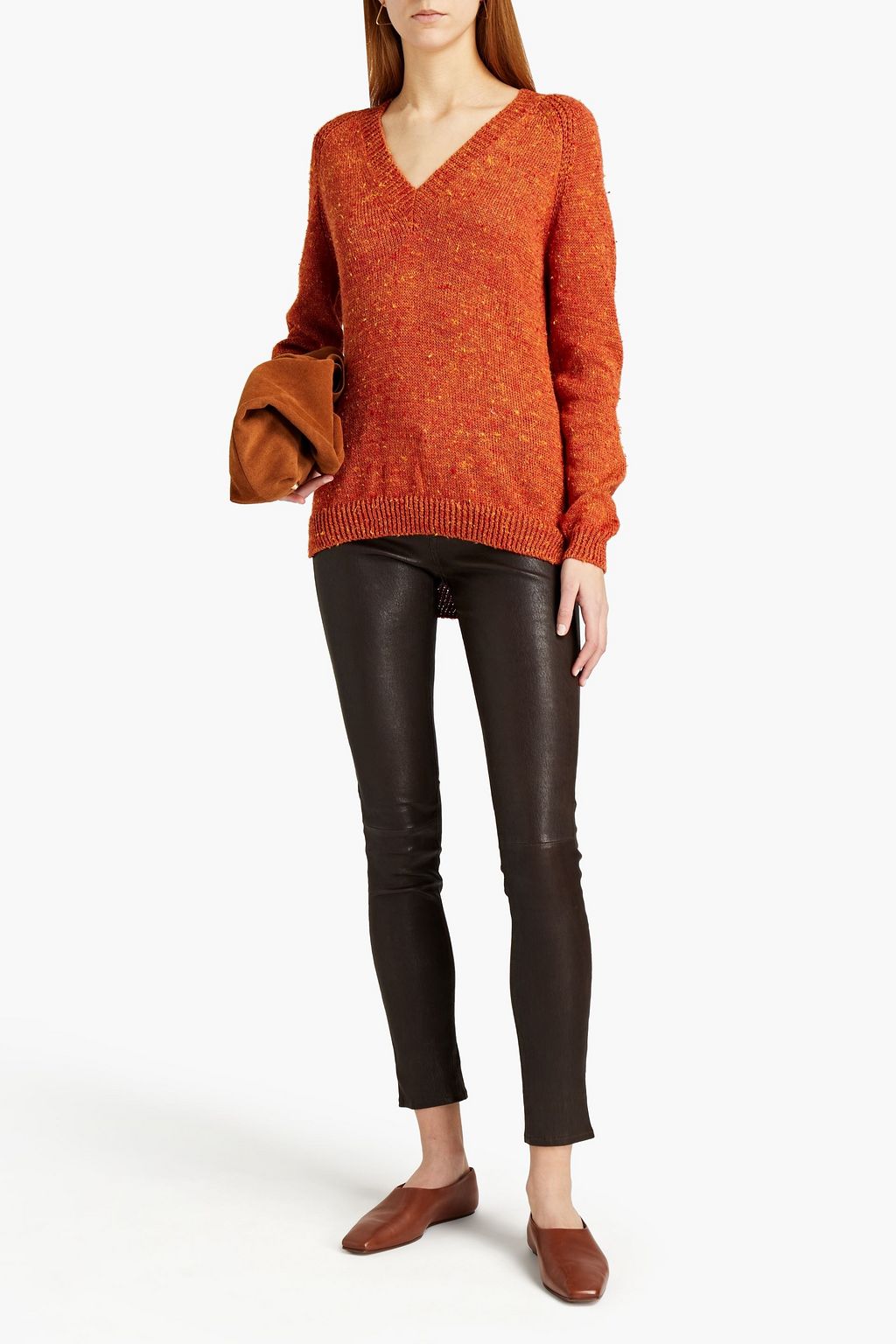 GENTRYPORTOFINO Linen and silk-blend sweater