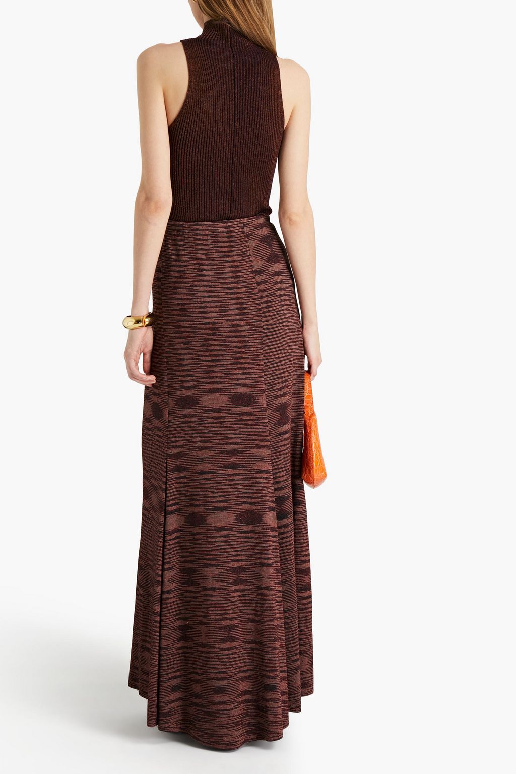 MISSONI Metallic jacquard-knit maxi skirt
