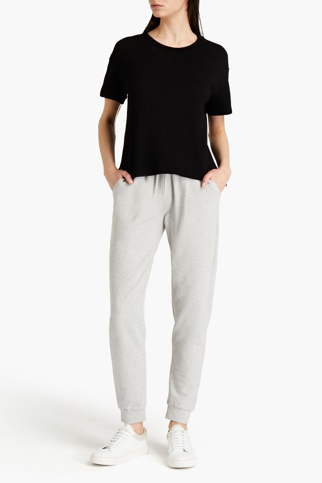 ENZA COSTA French cotton-blend terry T-shirt