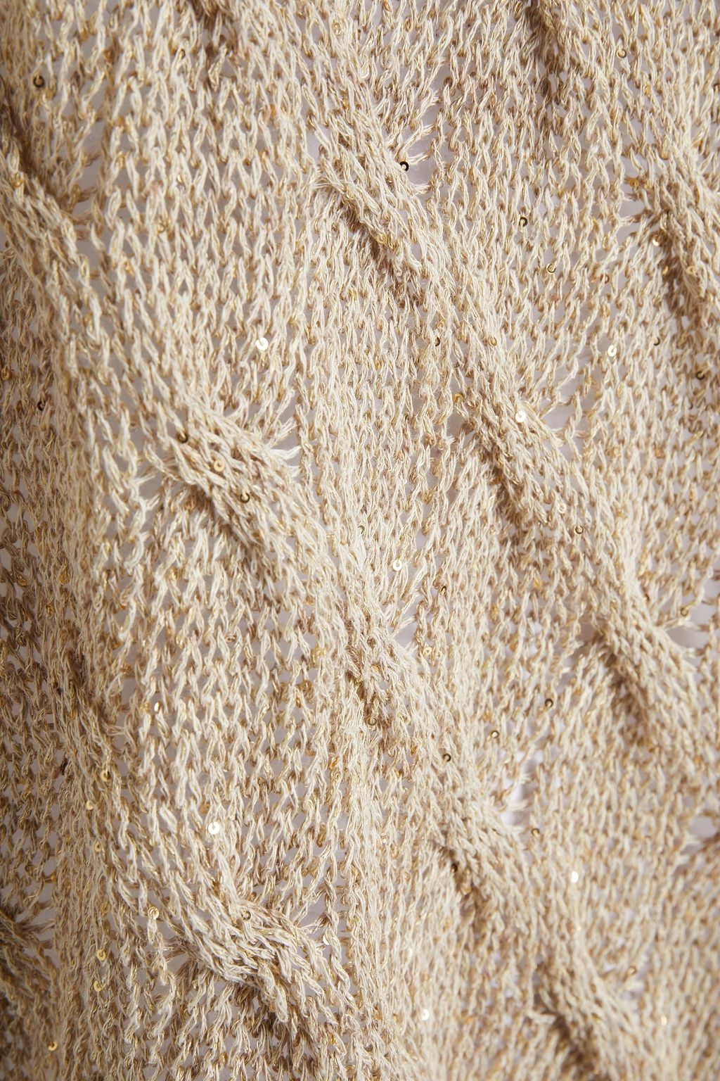 GENTRYPORTOFINO Mélange cable-knit linen-blend sweater