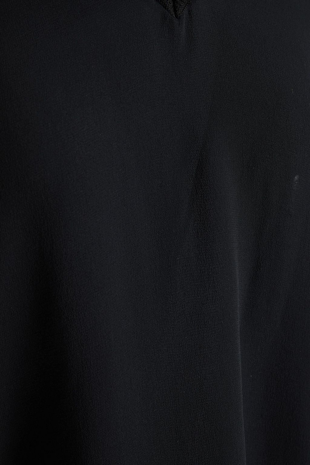 GENTRYPORTOFINO Chiffon-paneled crochet-knit cotton top