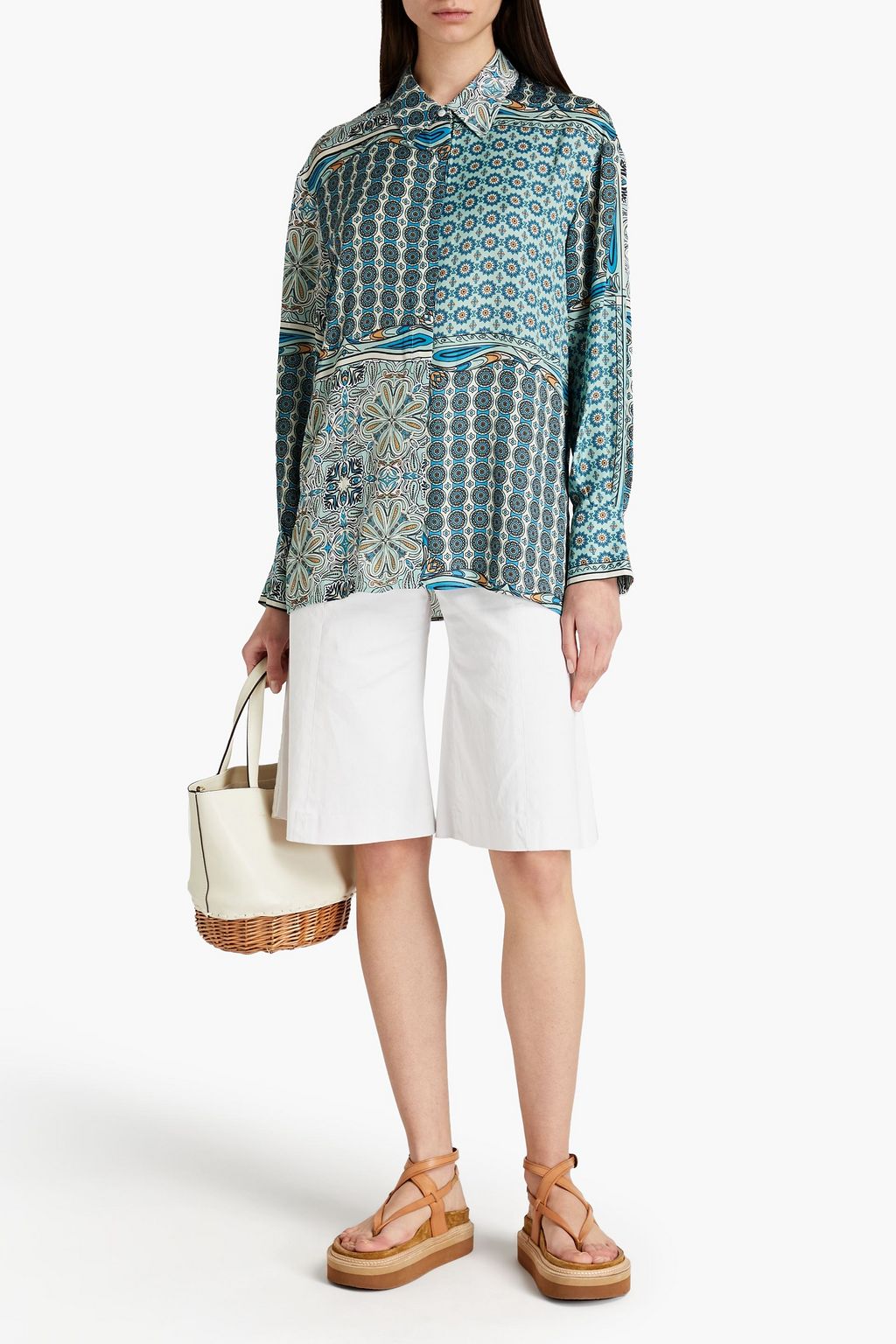CLAUDIE PIERLOT Cardinal printed satin shirt