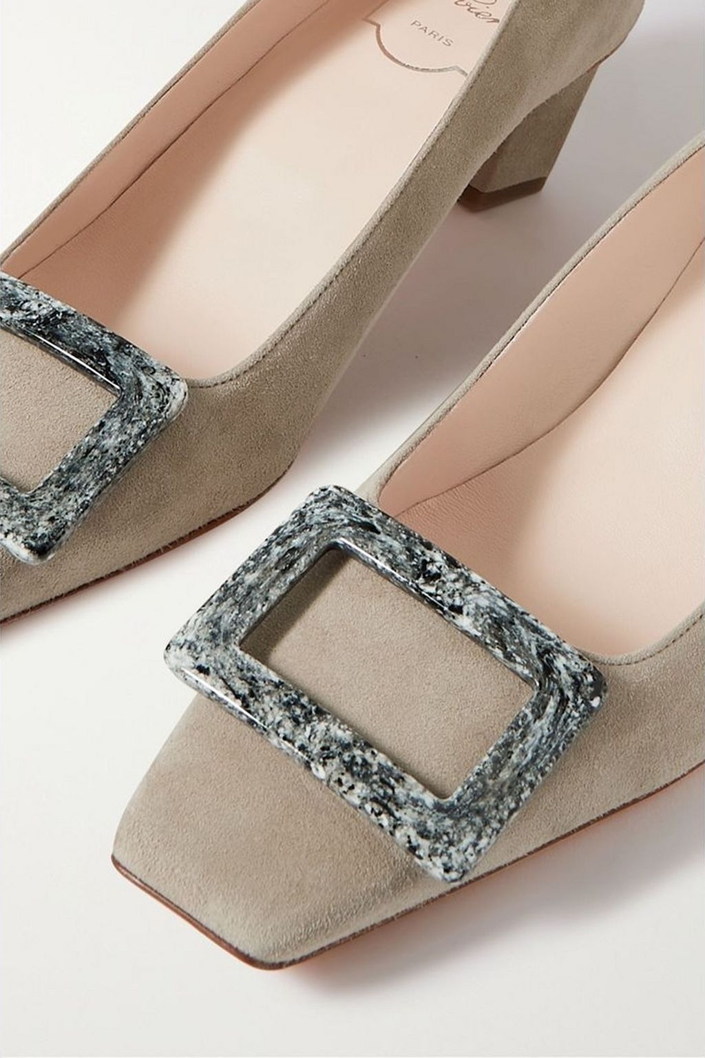 ROGER VIVIER حذاء بامب Belle Vivier من جلد السويد
