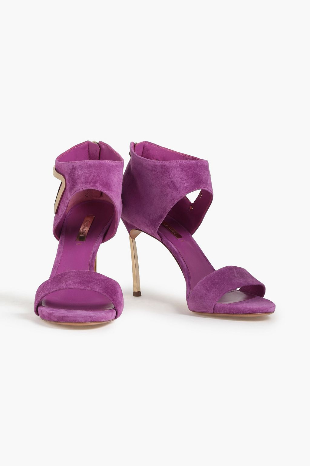 CASADEI Embellished suede sandals