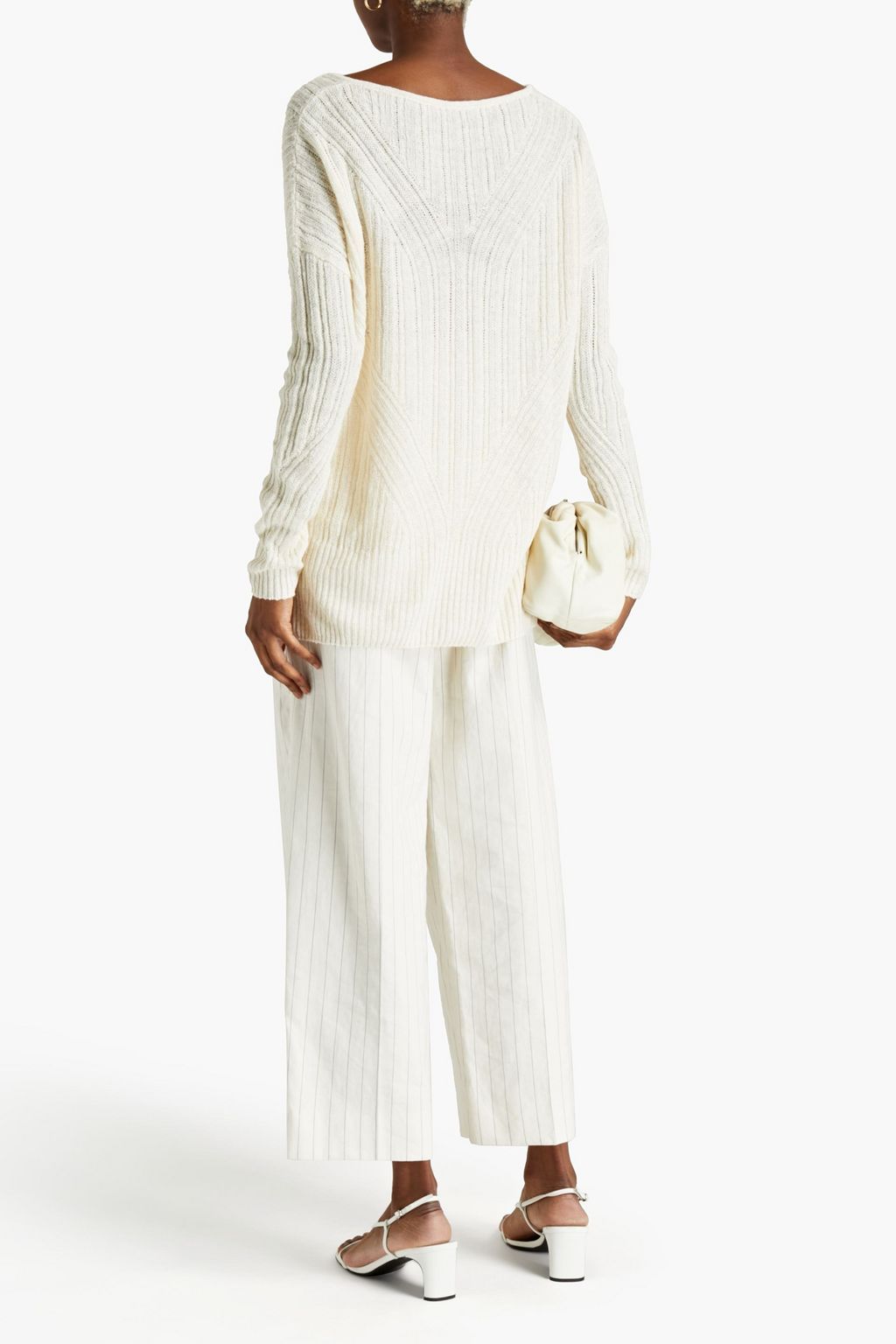 GENTRYPORTOFINO Ribbed linen and silk-blend sweater