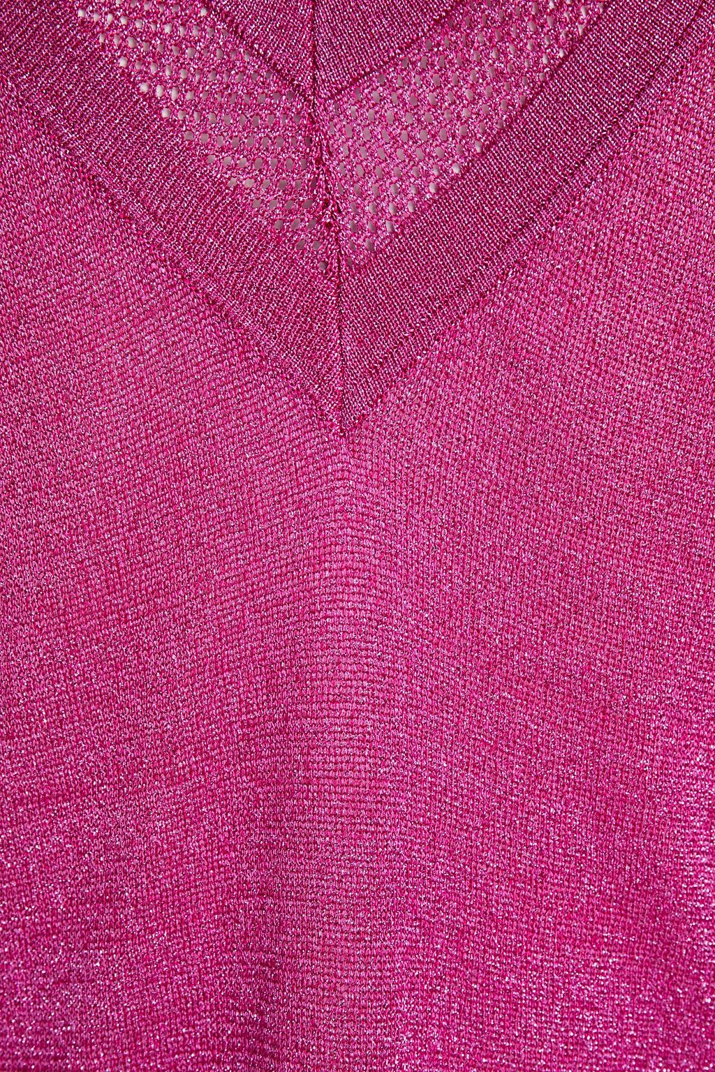 MISSONI Metallic crochet-knit sweater