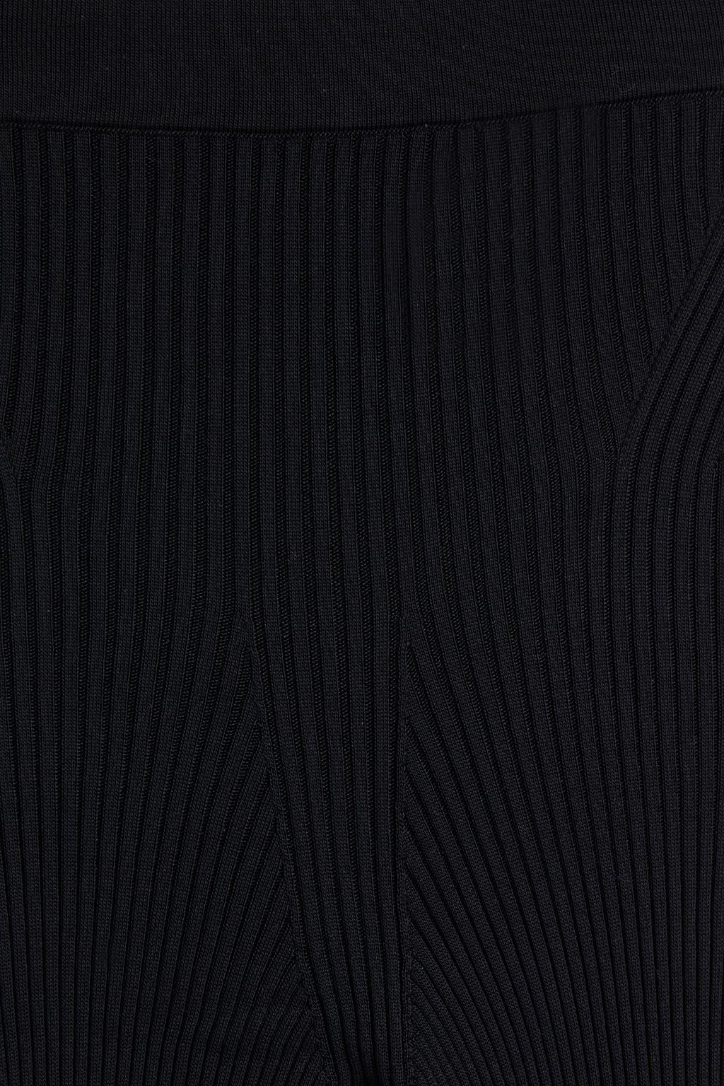 GENTRYPORTOFINO Ribbed silk-jersey leggings