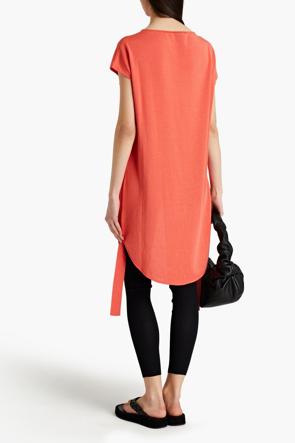 GENTRYPORTOFINO Ribbed silk-jersey leggings