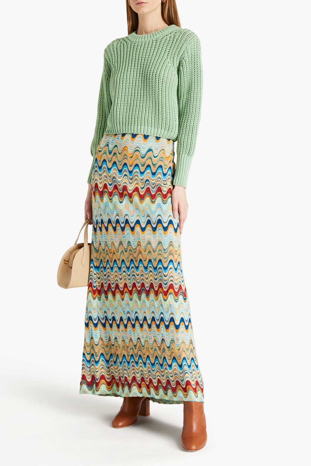 MISSONI Crochet-knit maxi skirt