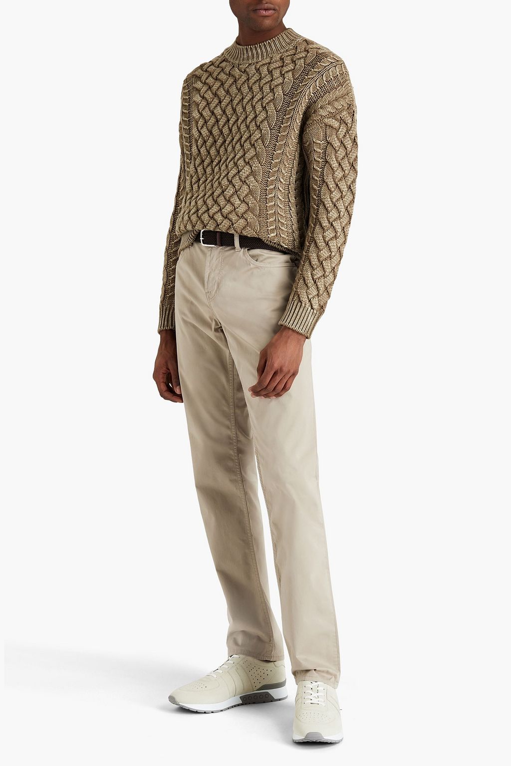 TOD'S Basketweave merino wool sweater