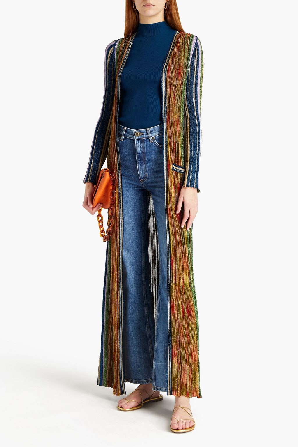 MISSONI Metallic crochet-knit cupro-blend cardigan