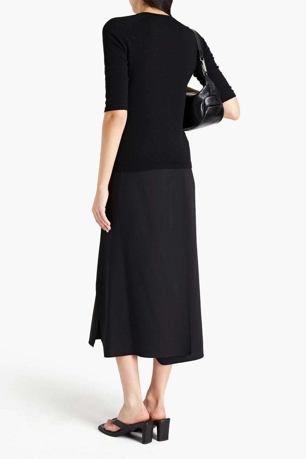 BRUNELLO CUCINELLI Pleated wool-blend twill midi skirt