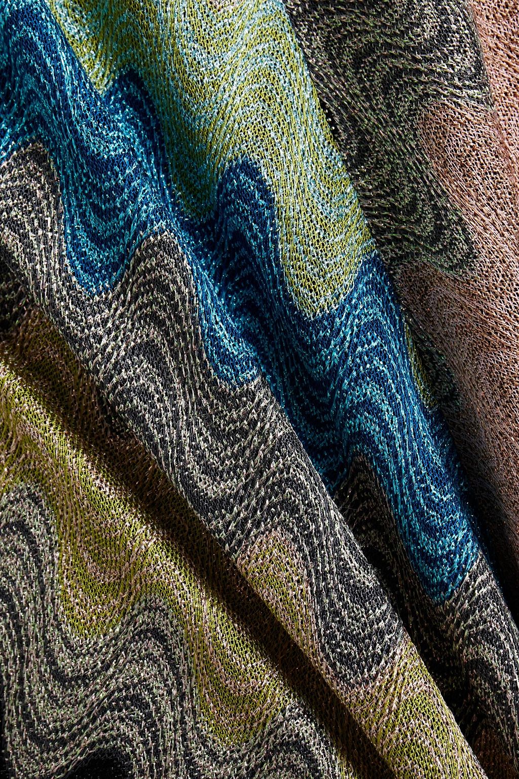 MISSONI Metallic crochet-knit maxi dress