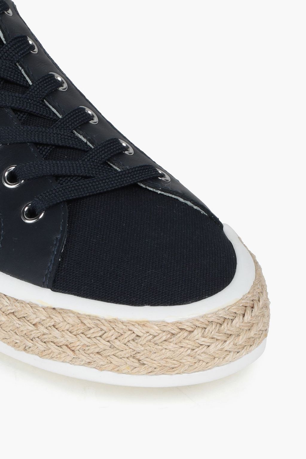 DOLCE&GABBANA Leather-trimmed canvas sneakers