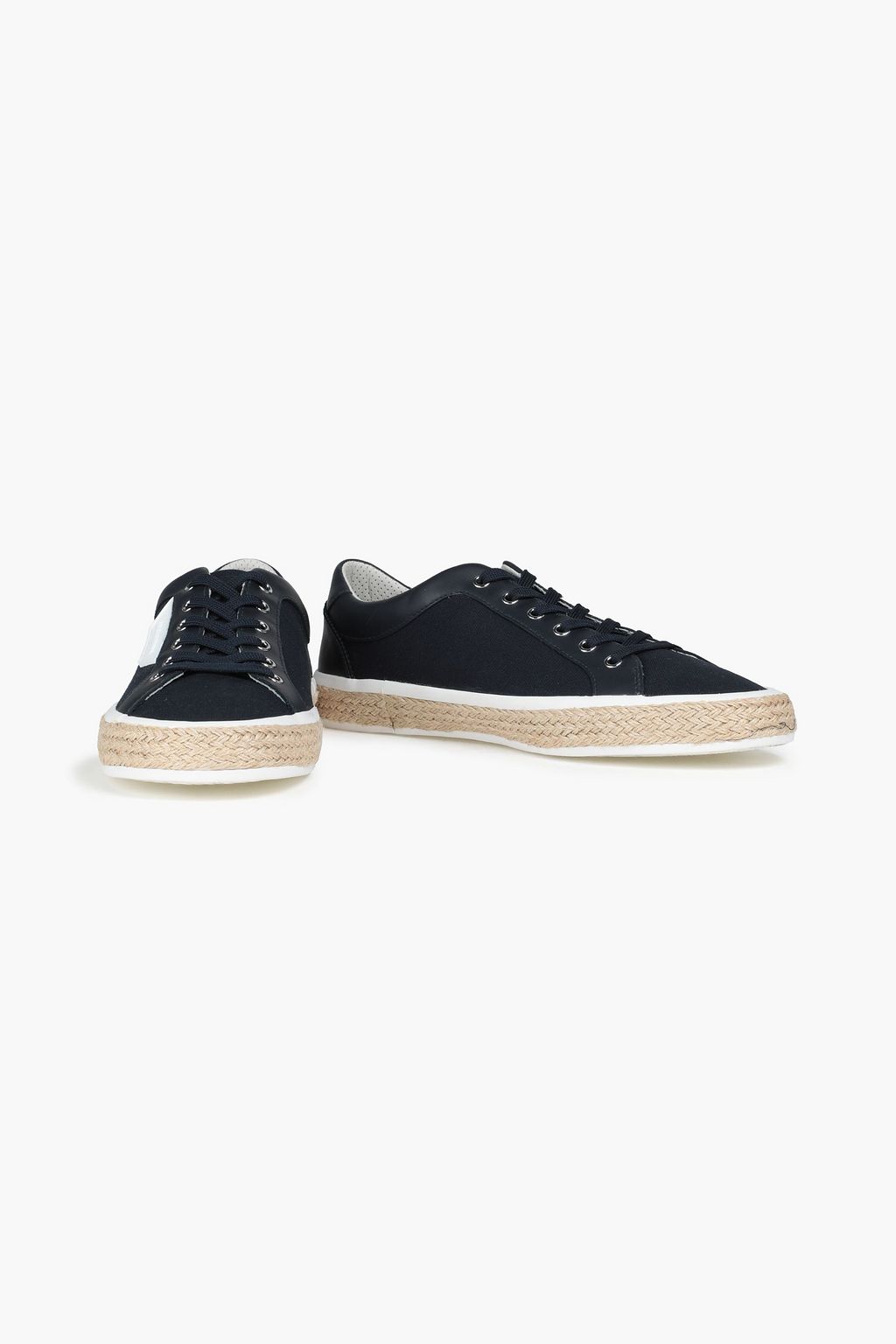 DOLCE&GABBANA Leather-trimmed canvas sneakers