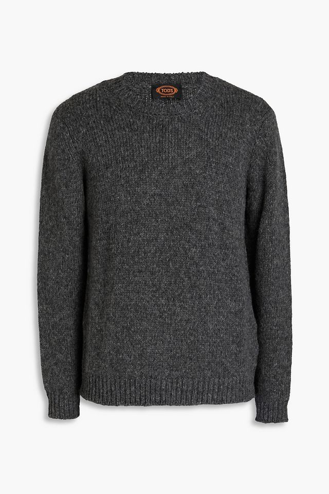 Brushed alpaca-blend sweater
