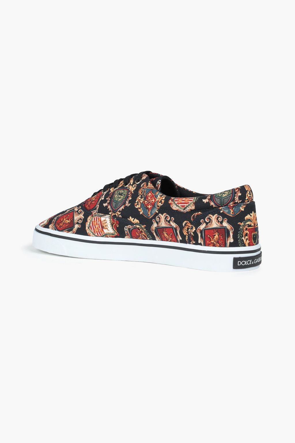 DOLCE&GABBANA Printed canvas sneakers