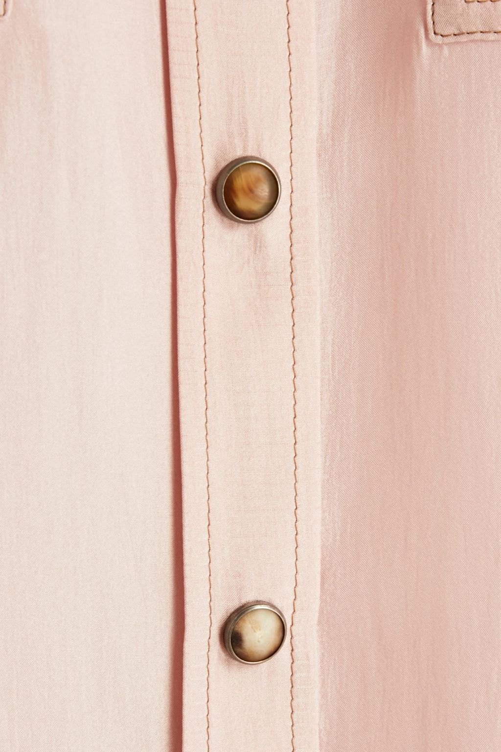 BRUNELLO CUCINELLI Bead-embellished silk-satin shirt