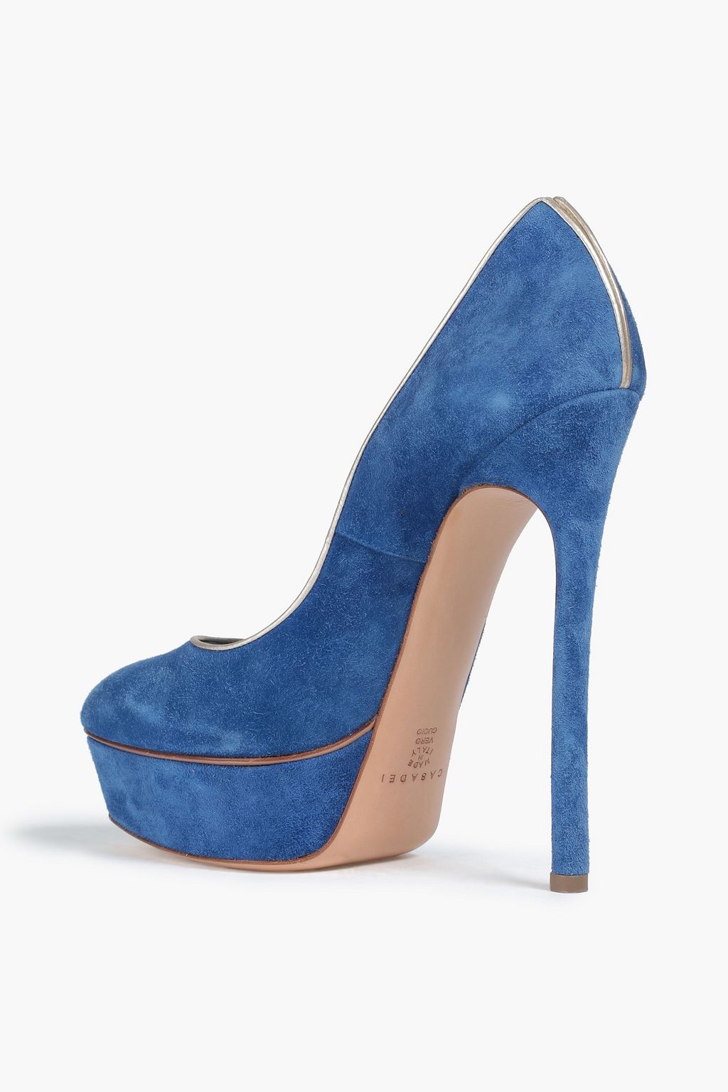CASADEI Suede platform pumps