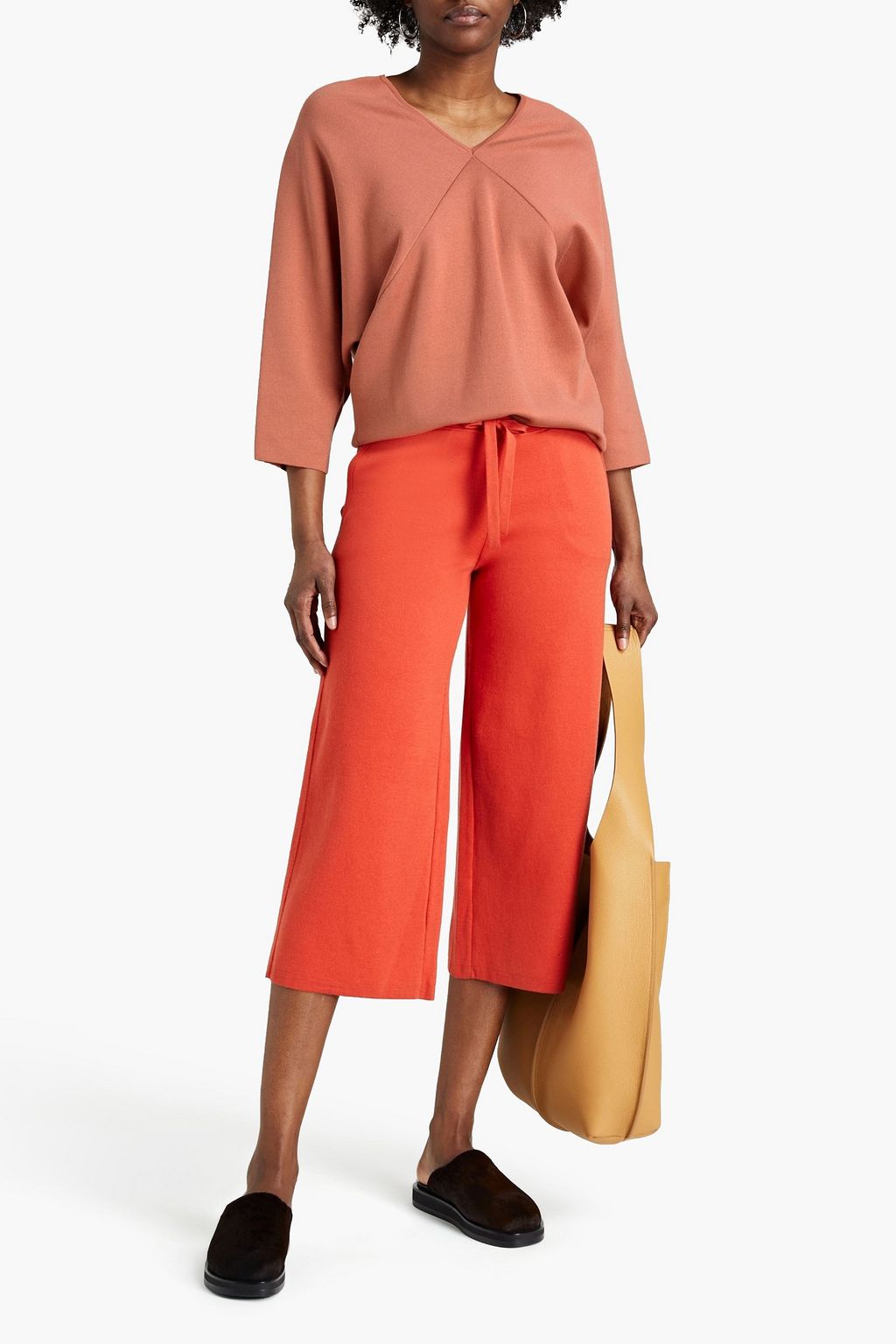 GENTRYPORTOFINO Silk and cotton-blend top
