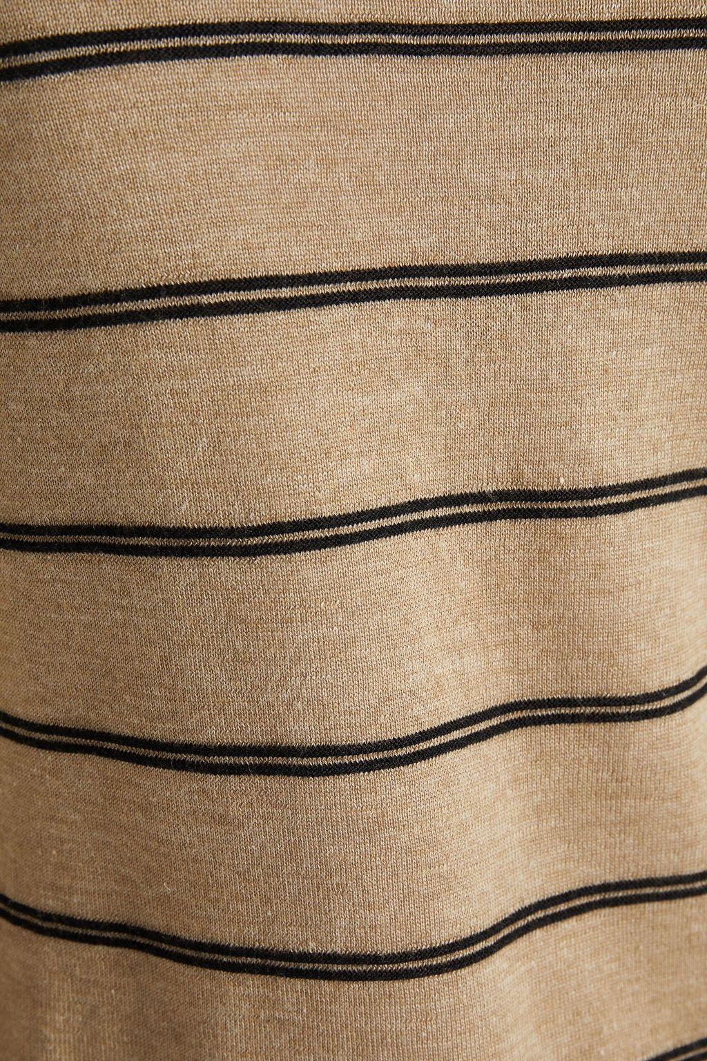 GENTRYPORTOFINO Striped silk, cashmere and linen-blend sweater