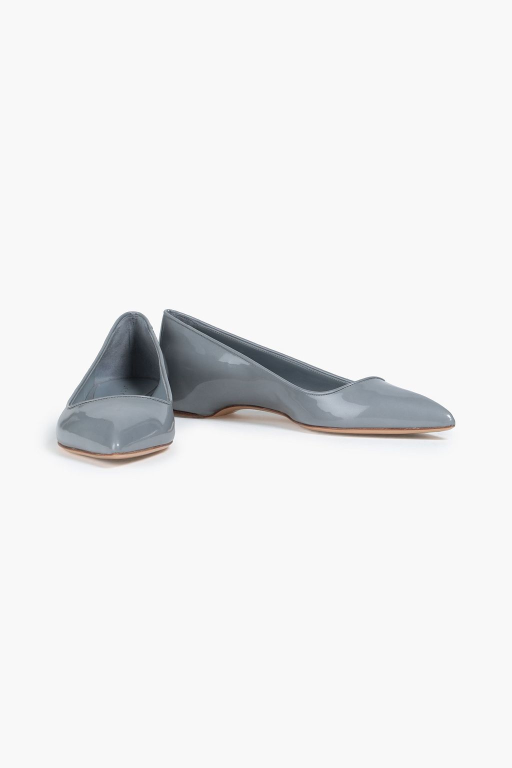 CASADEI Patent-leather point-toe flats