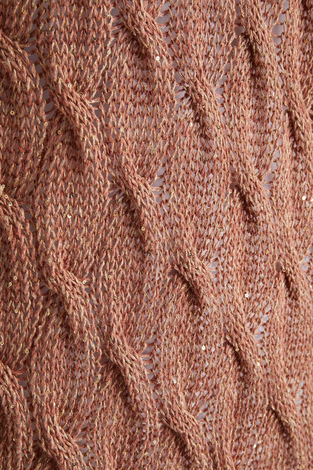 GENTRYPORTOFINO Embellished cable-knit linen-blend sweater