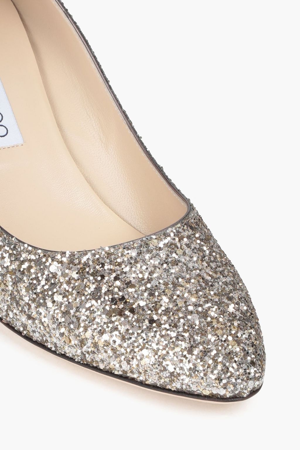 JIMMY CHOO Irena glittered woven pumps