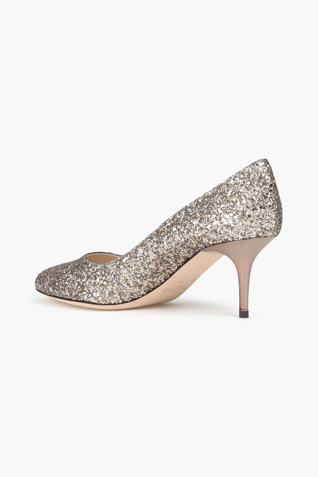 JIMMY CHOO Irena glittered woven pumps