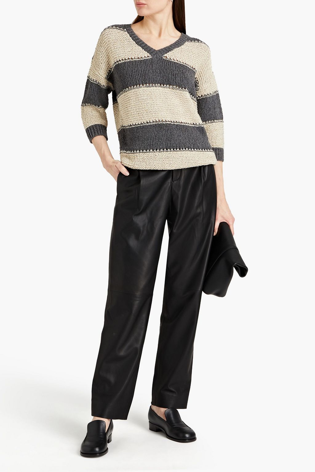 GENTRYPORTOFINO Striped knitted sweater