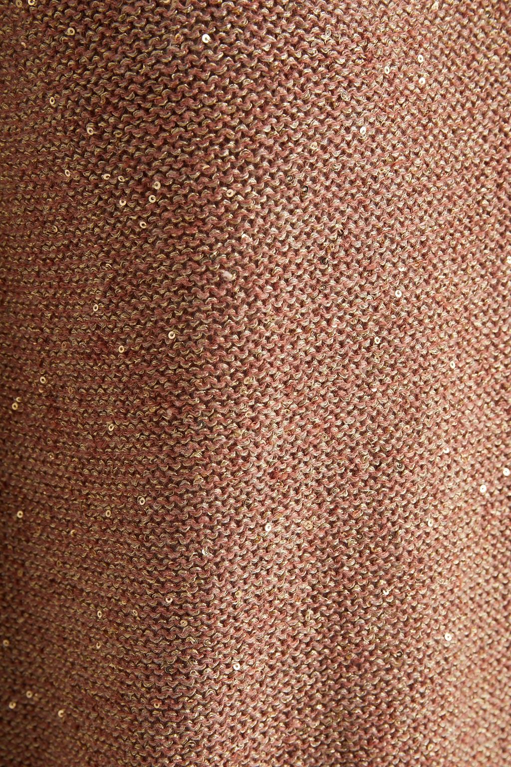 GENTRYPORTOFINO Sequin-embellished metallic linen-blend sweater