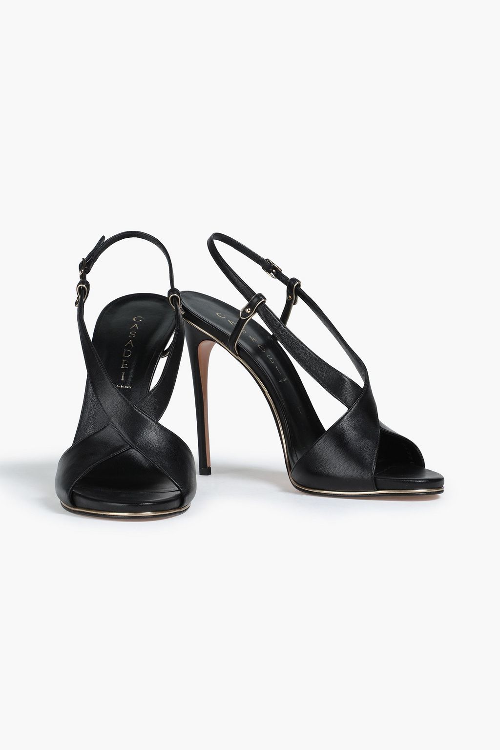 CASADEI Leather slingback sandals