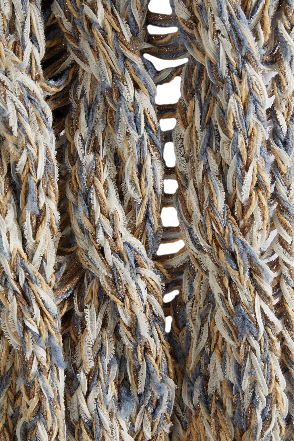 GENTRYPORTOFINO Metallic open-knit cardigan