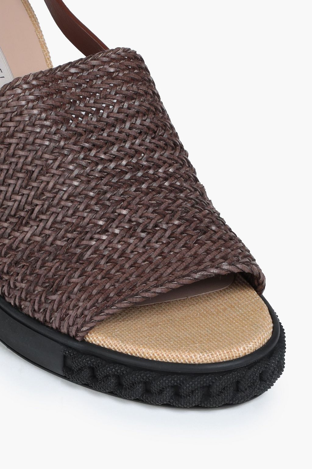 CASADEI 編み上げレザー ウェッジサンダル