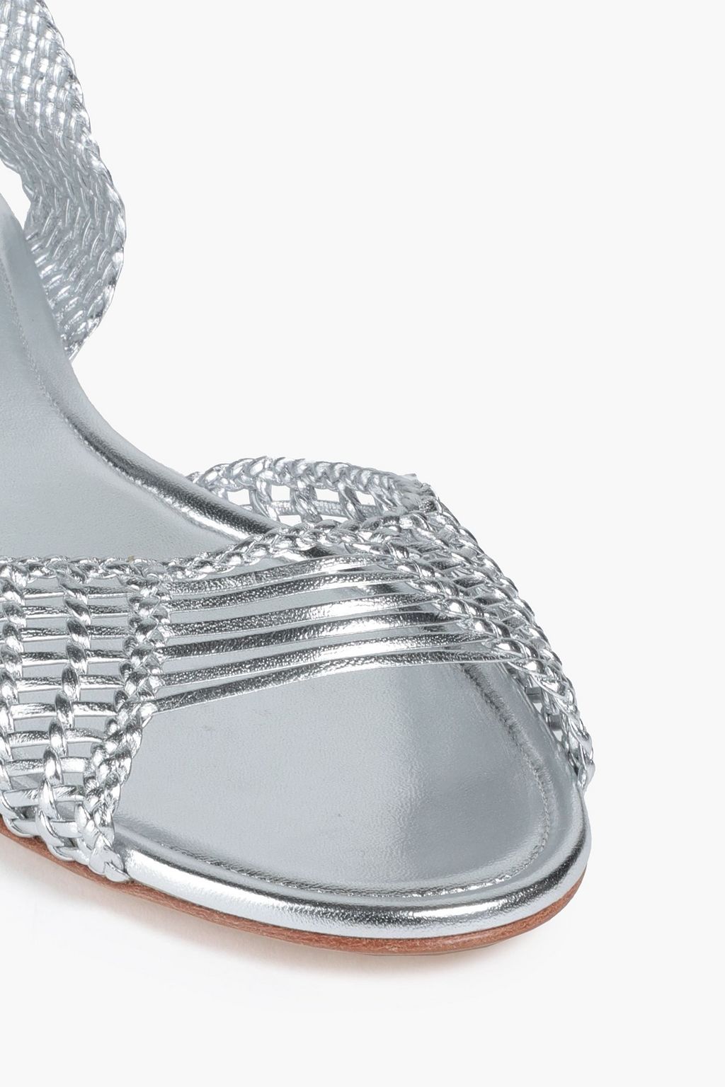 CASADEI Metallic braided leather sandals