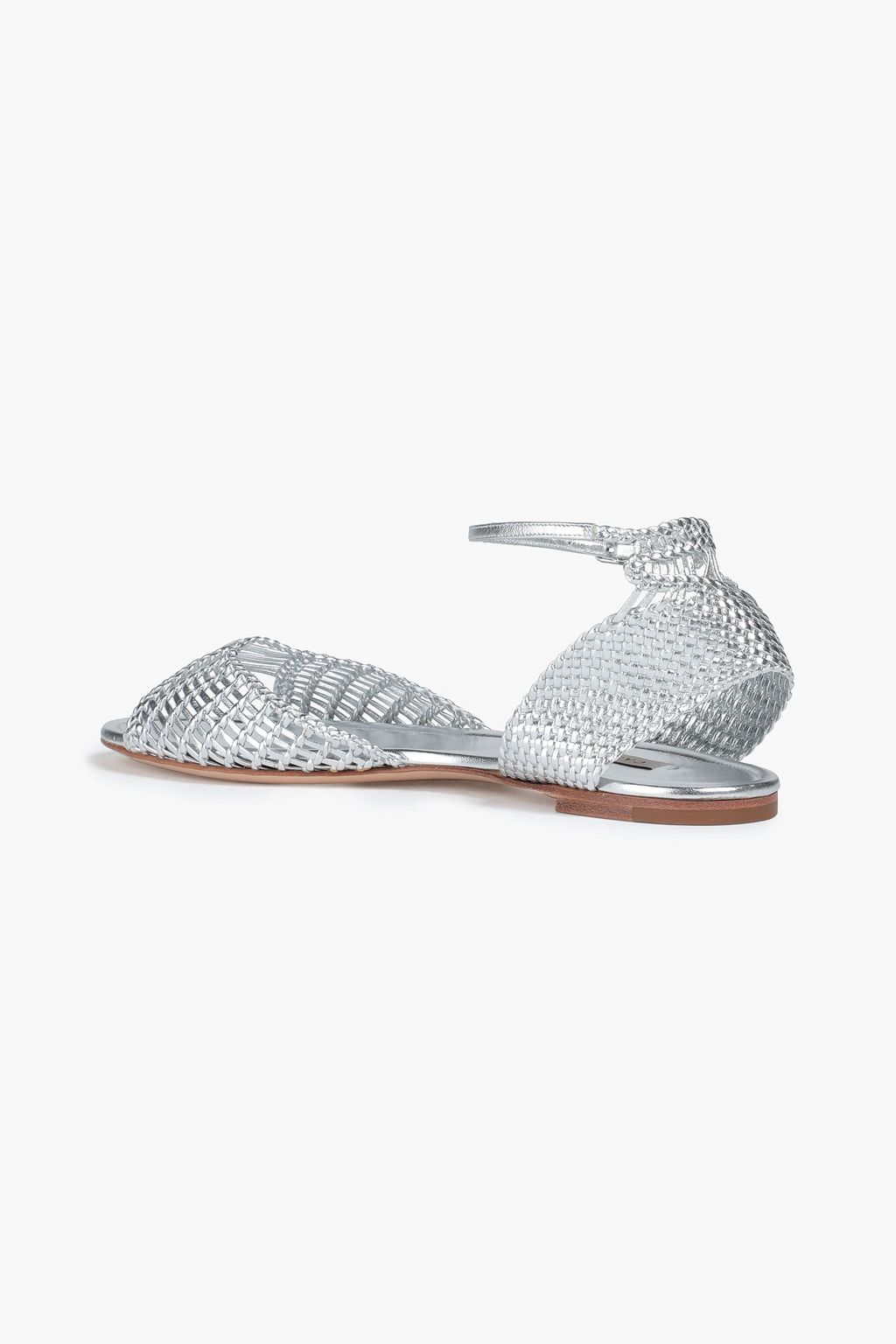 CASADEI Metallic braided leather sandals