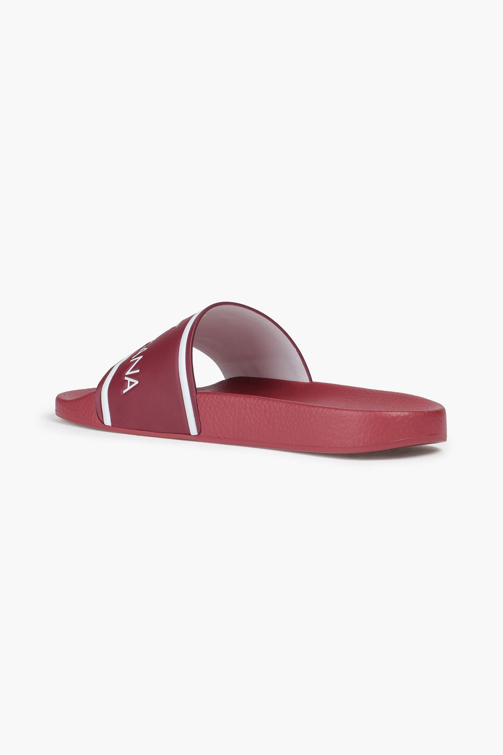 DOLCE&GABBANA Embossed printed leather slides