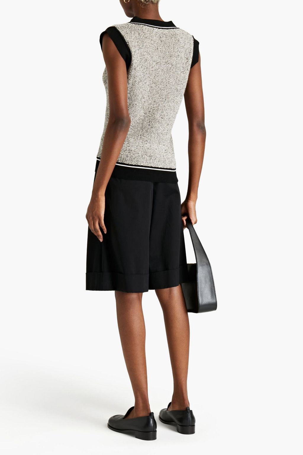 GENTRYPORTOFINO Mélange linen and cotton-blend vest